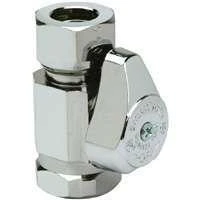 Chrome Straight Stop Valve, 1/2" Fip X 7/16" Slip Joint, Lead Free