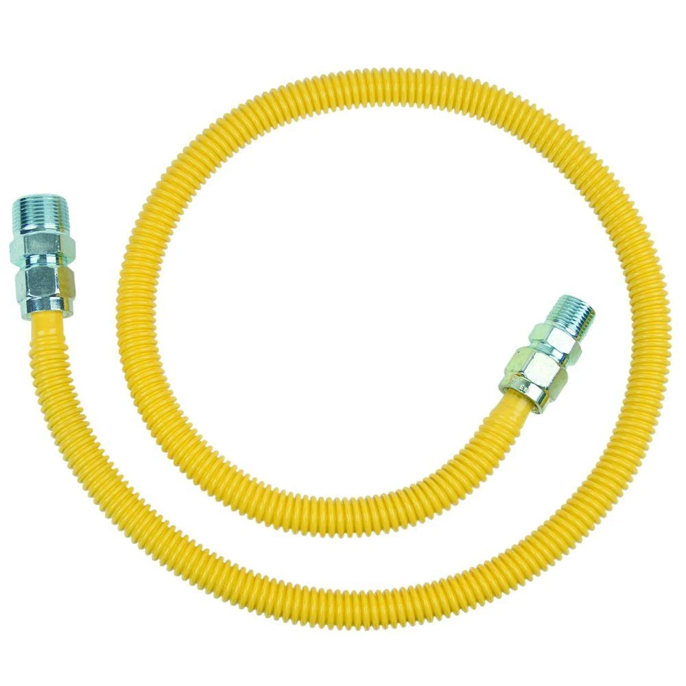 Pro-coat Stainless Steel Gas Connector, 48-inch, 3/4 Mip X 1/2 Mip