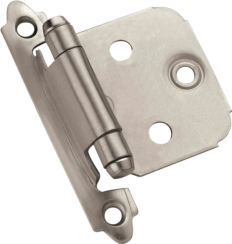 Cabinet Hinge, Variable Offset, Satin Nickel, 10-Pk.