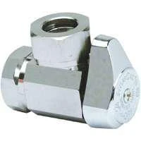 Chrome Angle Stop Valve, 1/2 X 7/16-inch, Lead Free, 1/4 Turn