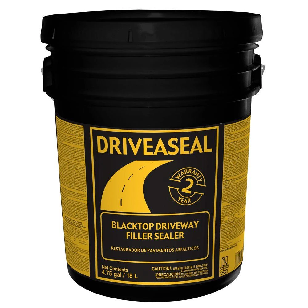Blacktop Driveway Filler Sealer, 4.75 Gallons - Durable & Reliable