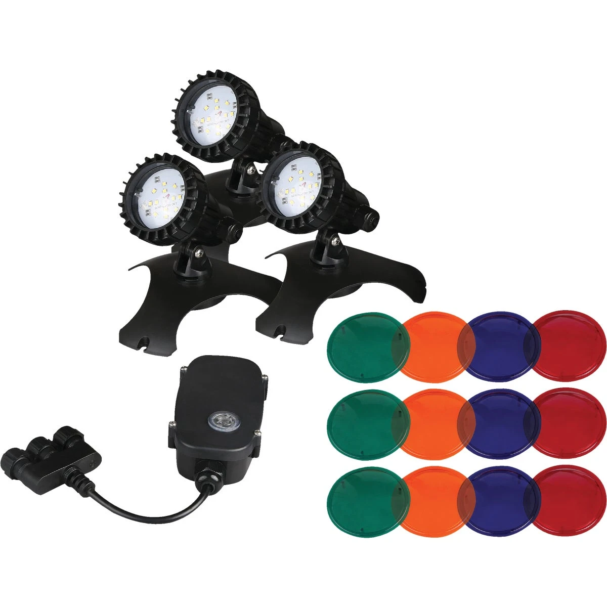 LED Fountain/Landscape Pond Light Set, 3-Pc.