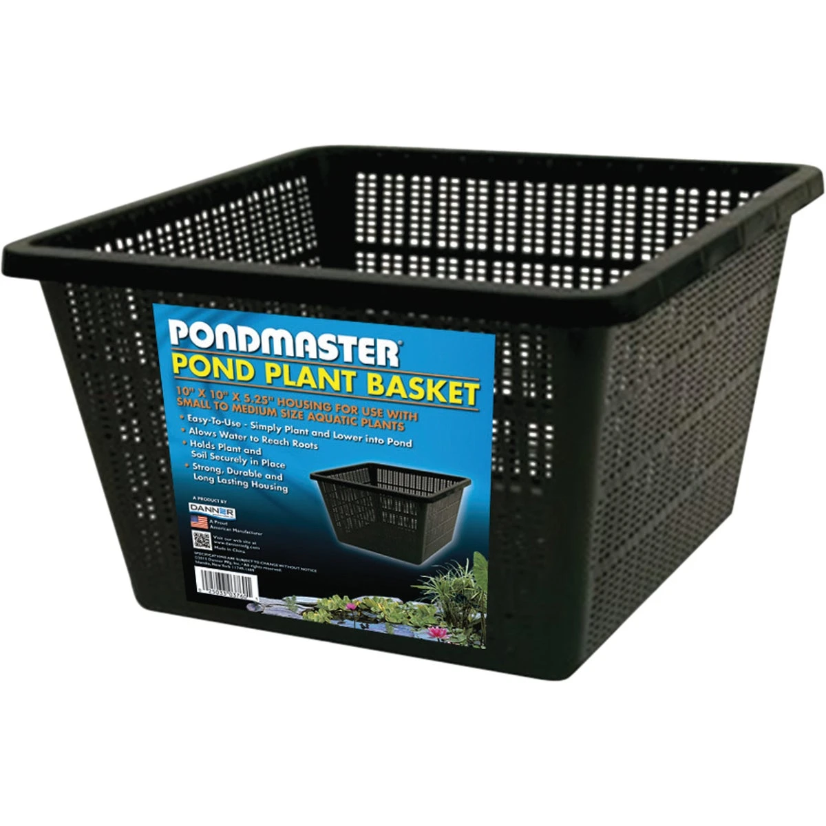 10 In. X 10 In. Black Pond Plantainer For Aquatic Plants