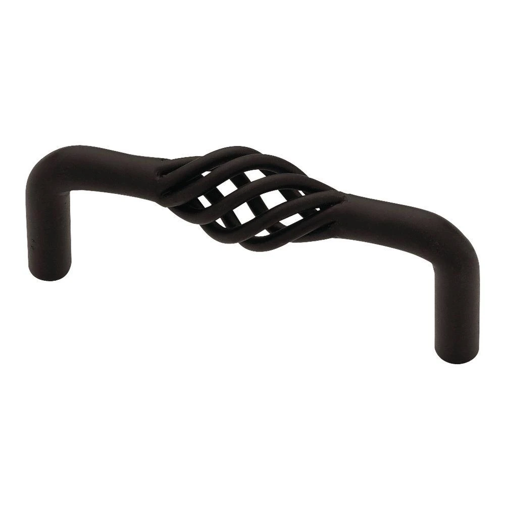 3.25-Inch Black Bird Cage Wire Cabinet Pull Handle