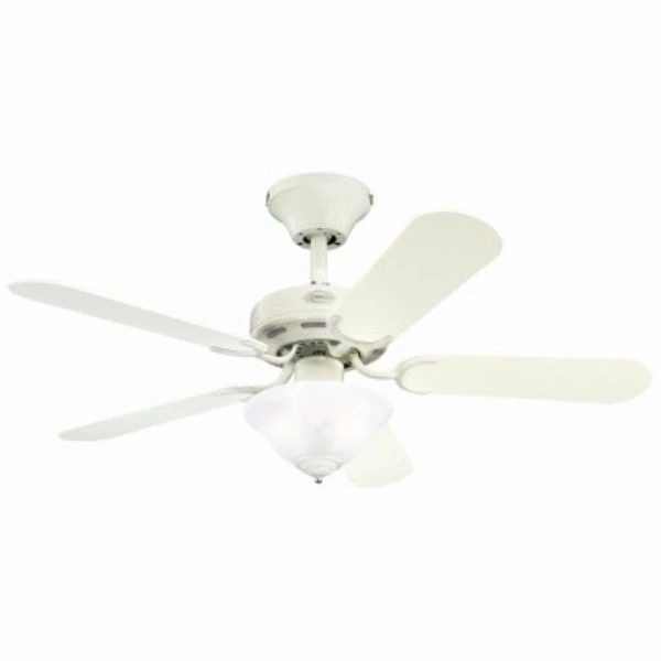 Richboro 42-Inch White Ceiling Fan with Integrated Light Kit