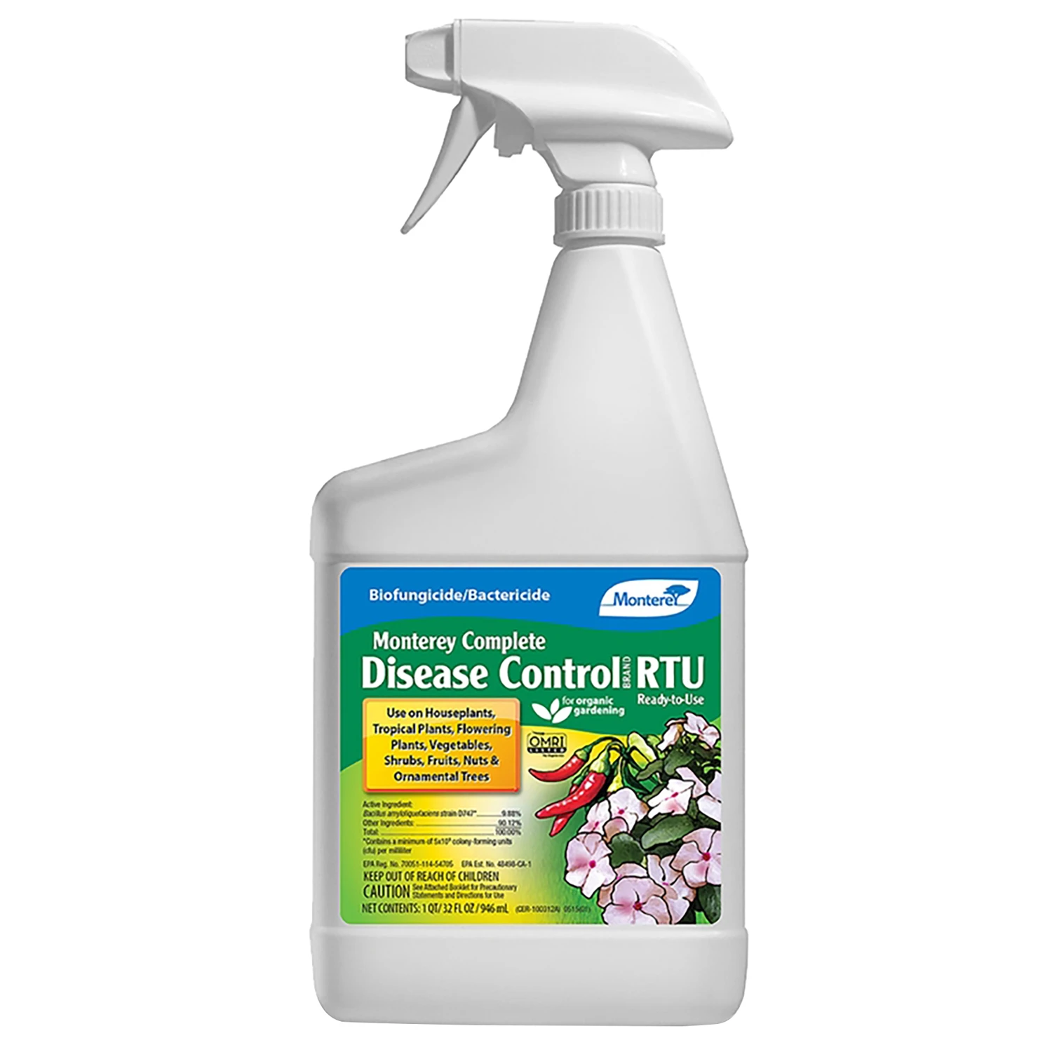 Complete Organic Liquid Disease Control 1 Quart For Home Gardens