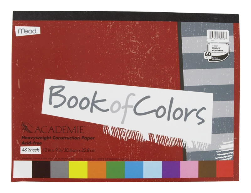 Academie Book Of Colors Construction Paper, 12 x 9-In., 48-Ct.