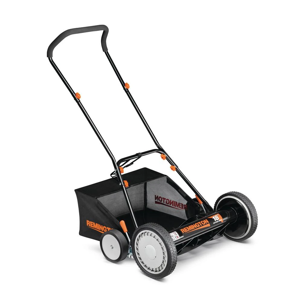 18-Inch Push Reel Lawn Mower with Bag, Model RM3100, 9 Adjustable Cutting Heights