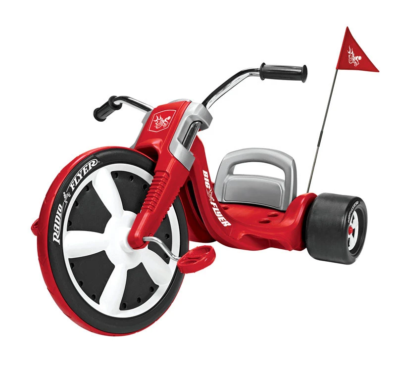 Big Flyer Big Wheel Tricycle For Ages 3-7 With Adjustable Seat