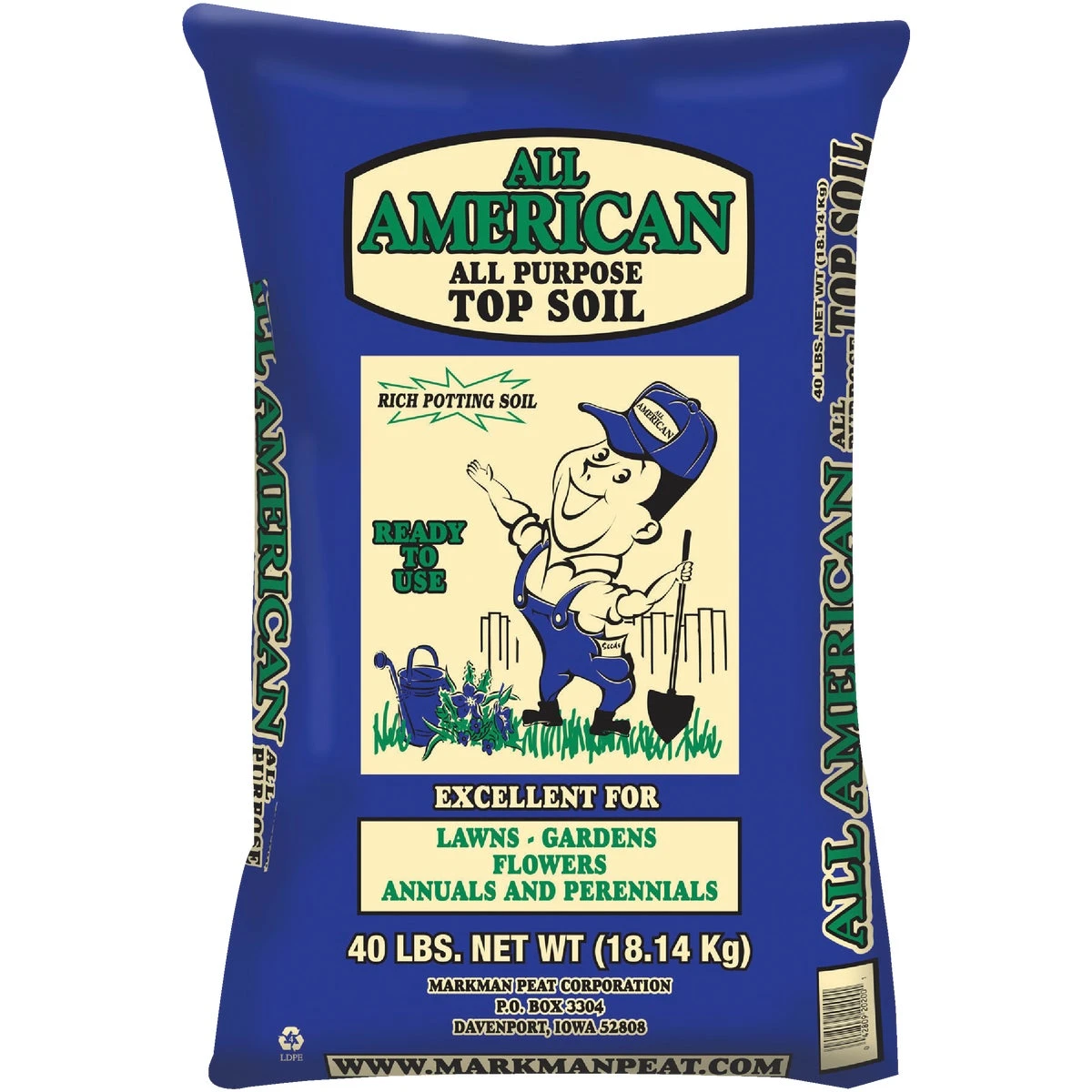 40 Lb. All Purpose Top Soil For Vegetables, Flowers, Shrubs, And Trees