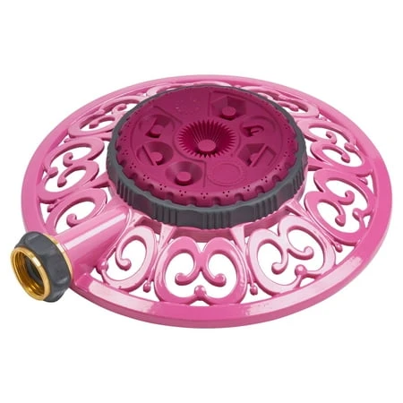 8-pattern Sprinkler With Metal Base In Raspberry Red - Model Sp15688rrgtdi