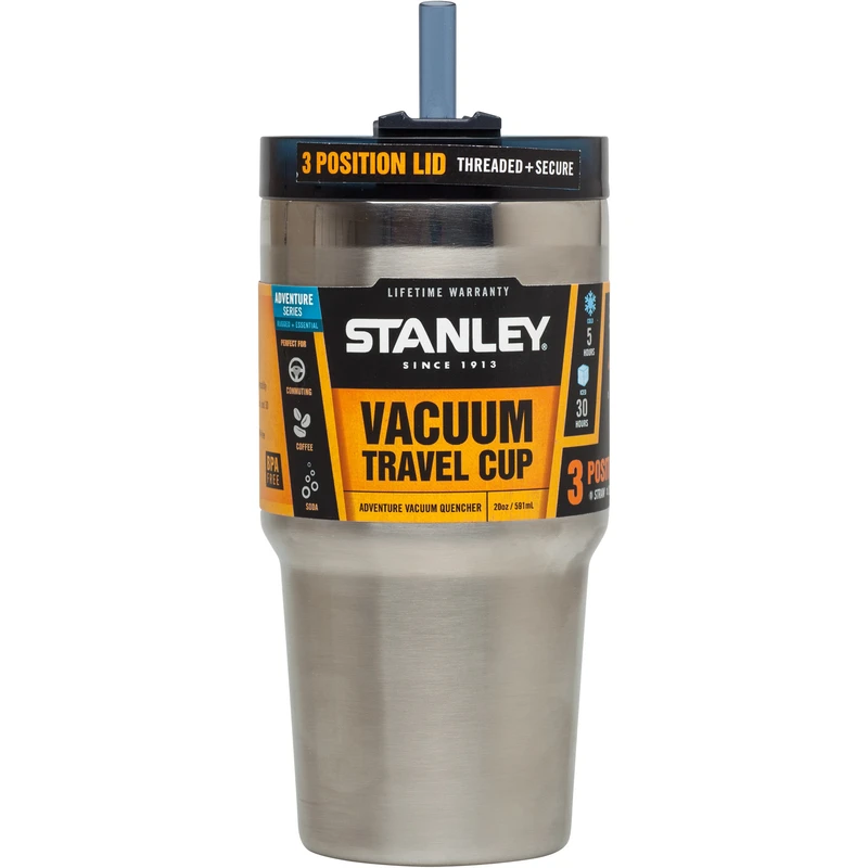 Adventure Series 20-ounce Vacuum Quencher Travel Mug With Versatile Lid