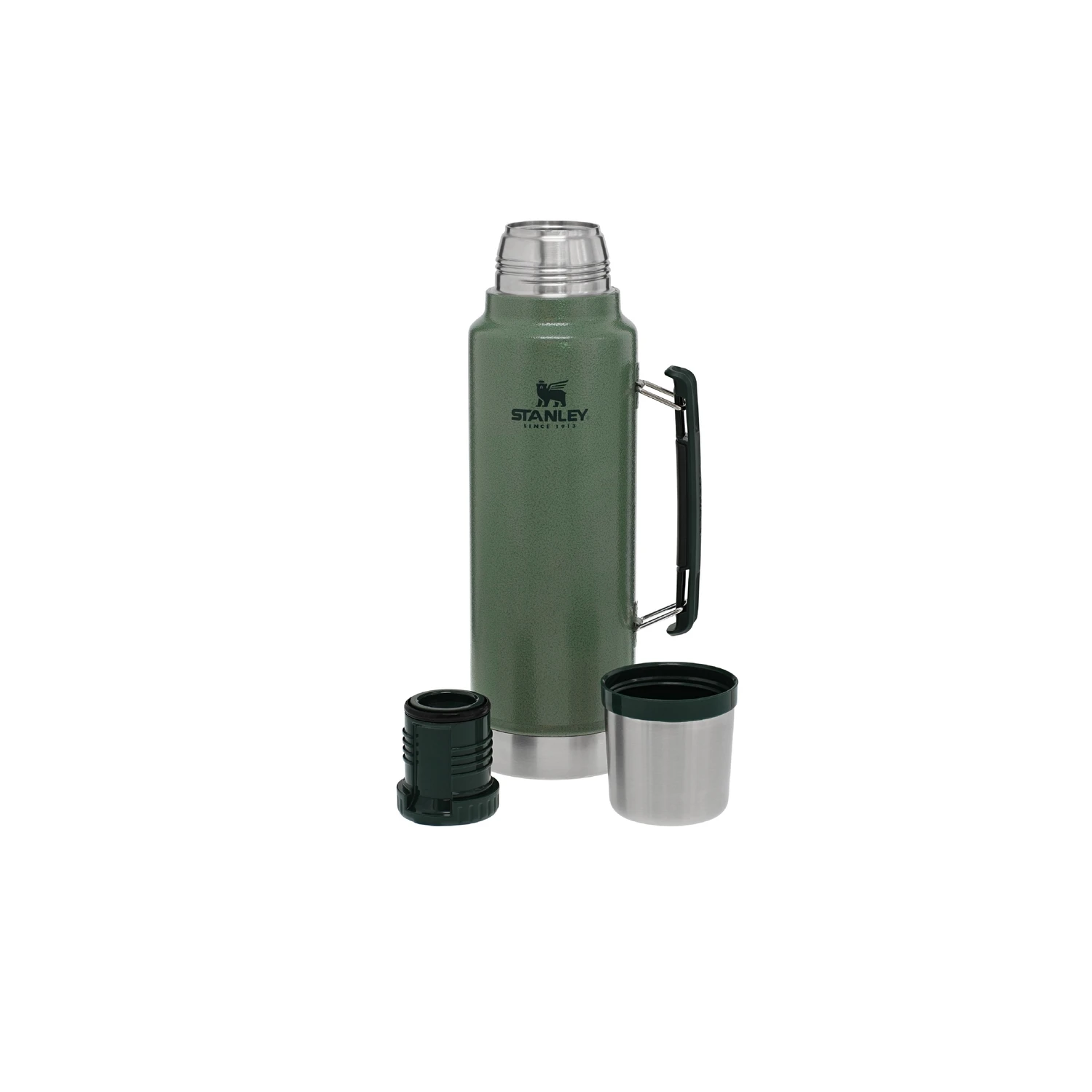 Green Stainless Steel Vacuum Bottle, 1.5 Quart Capacity, Insulated Thermal Flask
