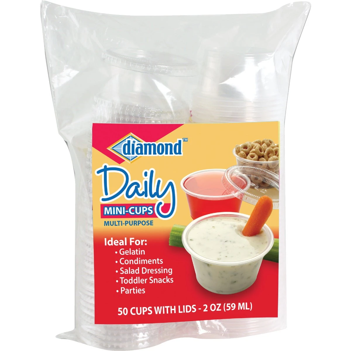 Storage Cups With Lids, Mini, 2-oz., 50-Ct.
