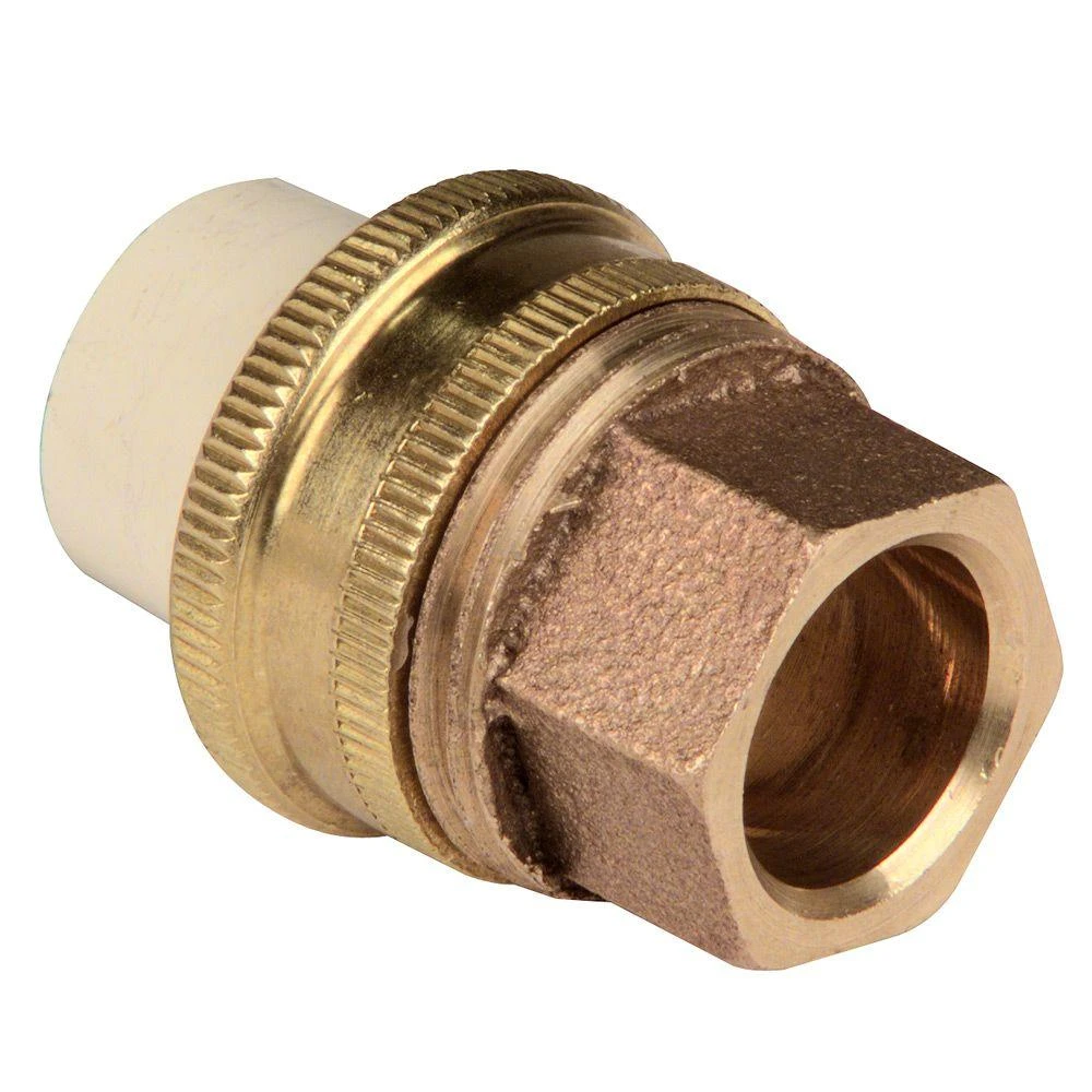 Cpvc Pipe Transition Union, 1/2-inch Slip X Brass Slip, Lead-free