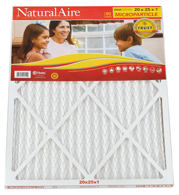 Pleated Microparticle Red Furnace Filter, 20x25x1- In.