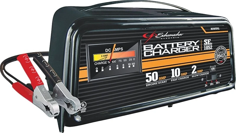 Schumacher Se-1052 Manual Battery Charger & Starter, 50/10/2-amp For 2 Batteries