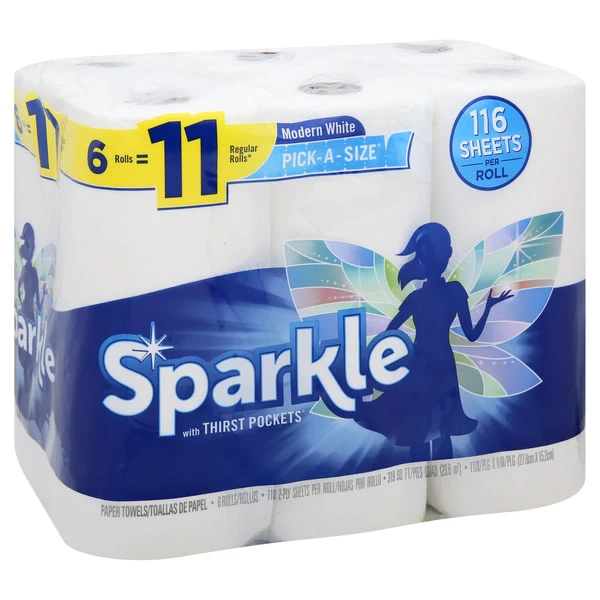 Paper Towels, Pick-a-Size, 6 Giant Rolls