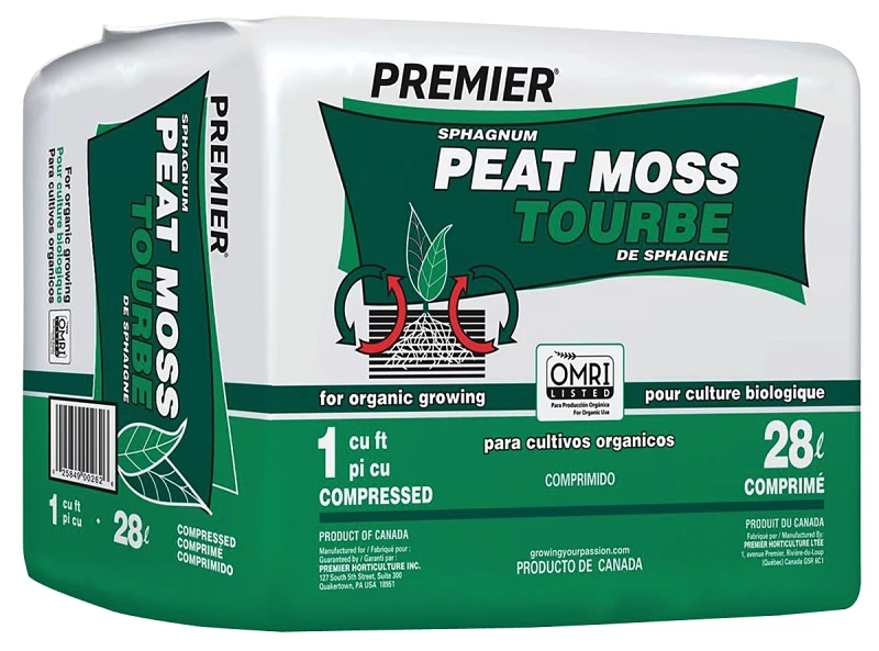 Sphagnum Peat Moss, 1 Cubic Foot Bag, Natural Organic Soil Amendment