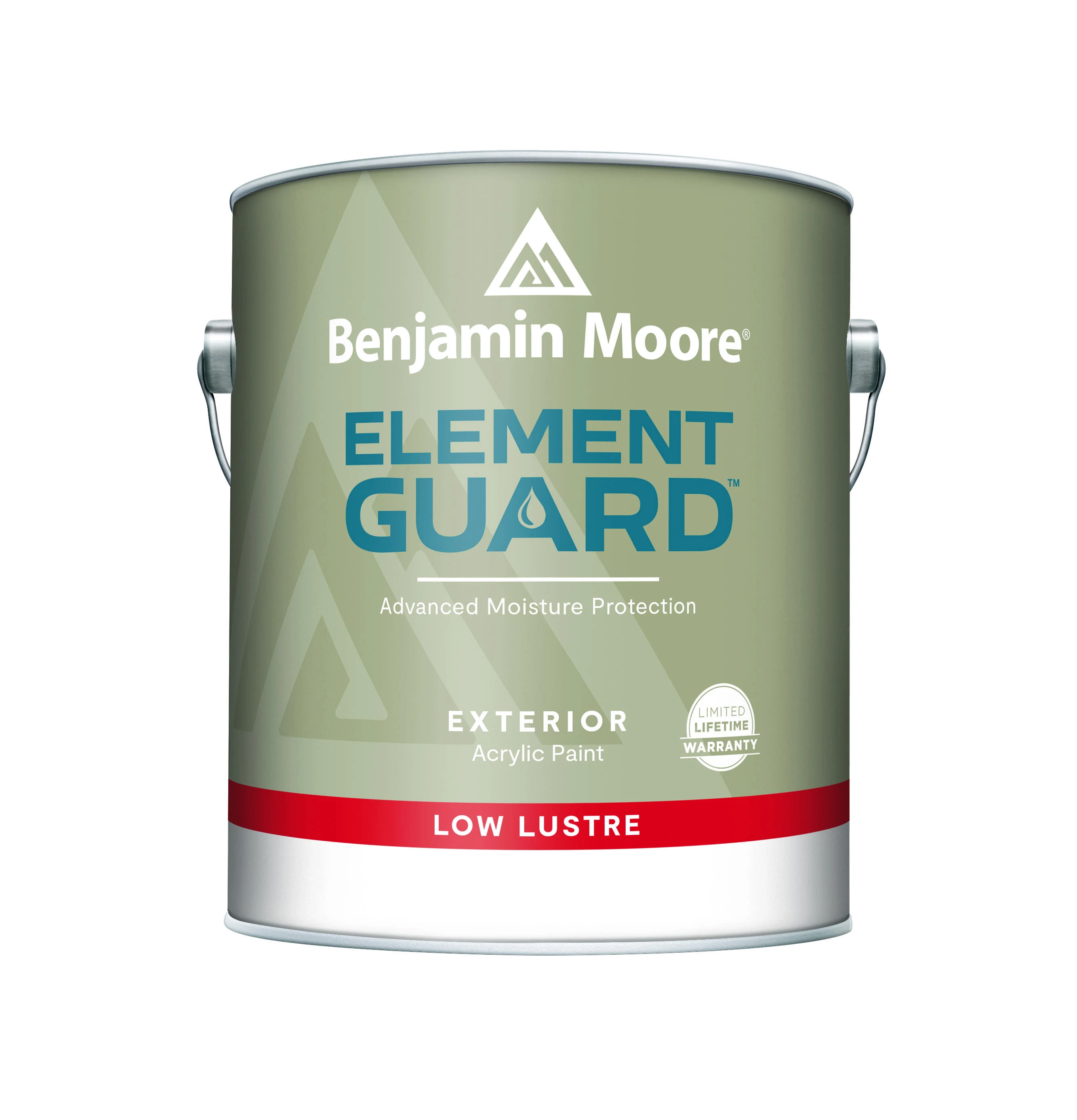 Element Guard Low Lustre Exterior Paint, White, 1 Gallon - Premium Moisture Resistant
