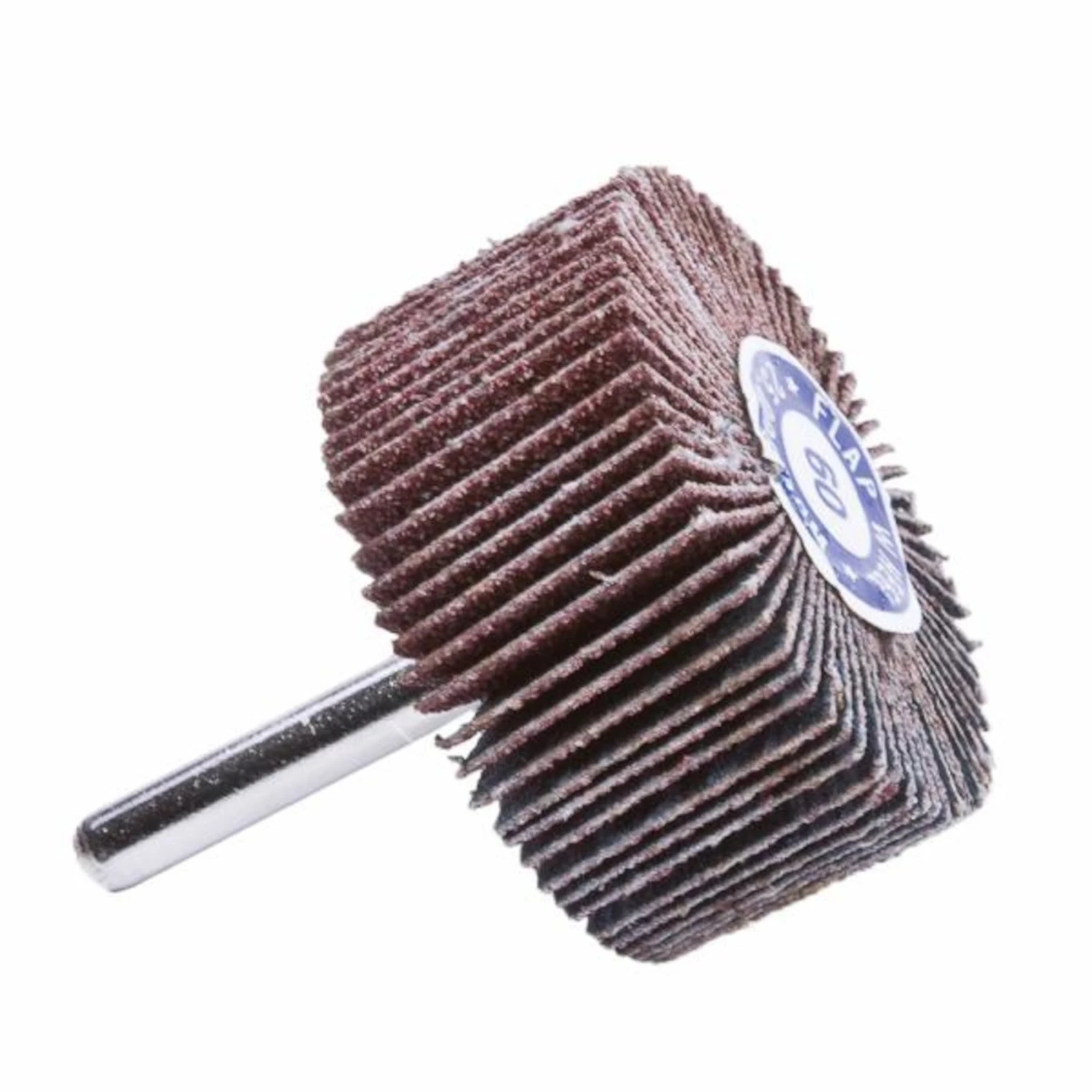Forney 2 Inch Aluminum Oxide Flap Wheel 60 Grit With 1/4 Inch Shank