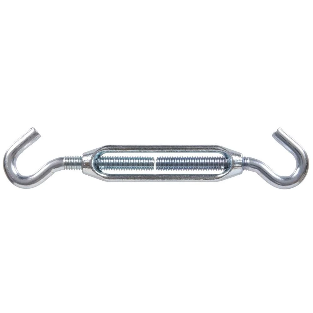 5/16-18 in. x 8-7/8 in. Zinc-Plated Hook and Hook Turnbuckle (5-Pack)