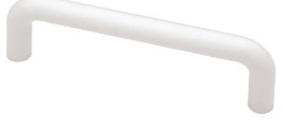 White Plastic Wire Cabinet Pulls, 96mm, 2-pk, Model P604ael-w-u