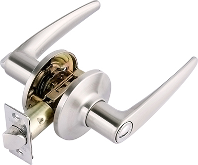 Toledo Barcelona Satin Nickel Privacy Bed/bath Door Lever Set Model V1920baus15