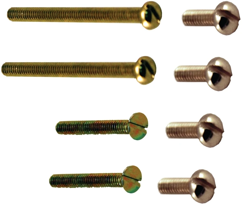 Assorted Brass Machine Screws Set - Includes 2 In, 1-1/4 In, And 1/2 In Screws
