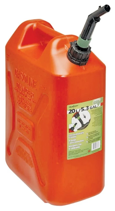 Military Style Gas Can 20l, 13.3x7.3x18.3in, Durable Polyethylene
