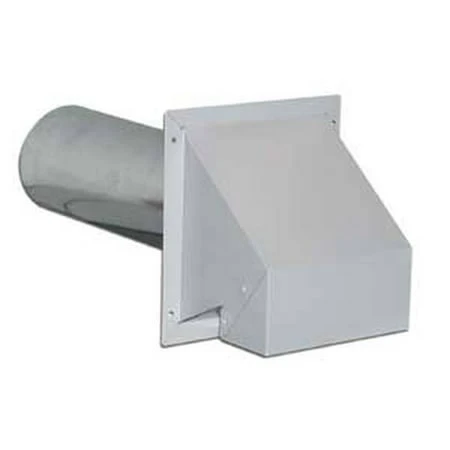 3 Inch White Galvanized Steel Wall Mount Exhaust Hood