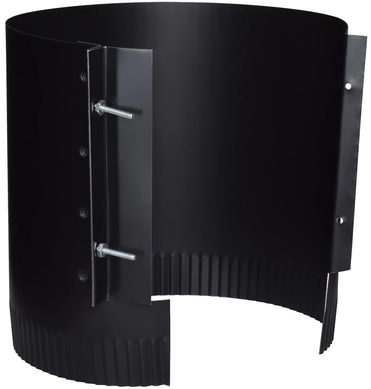 Adjustable Drawband Connector 24 Gauge Steel 8 Inch Matte Black