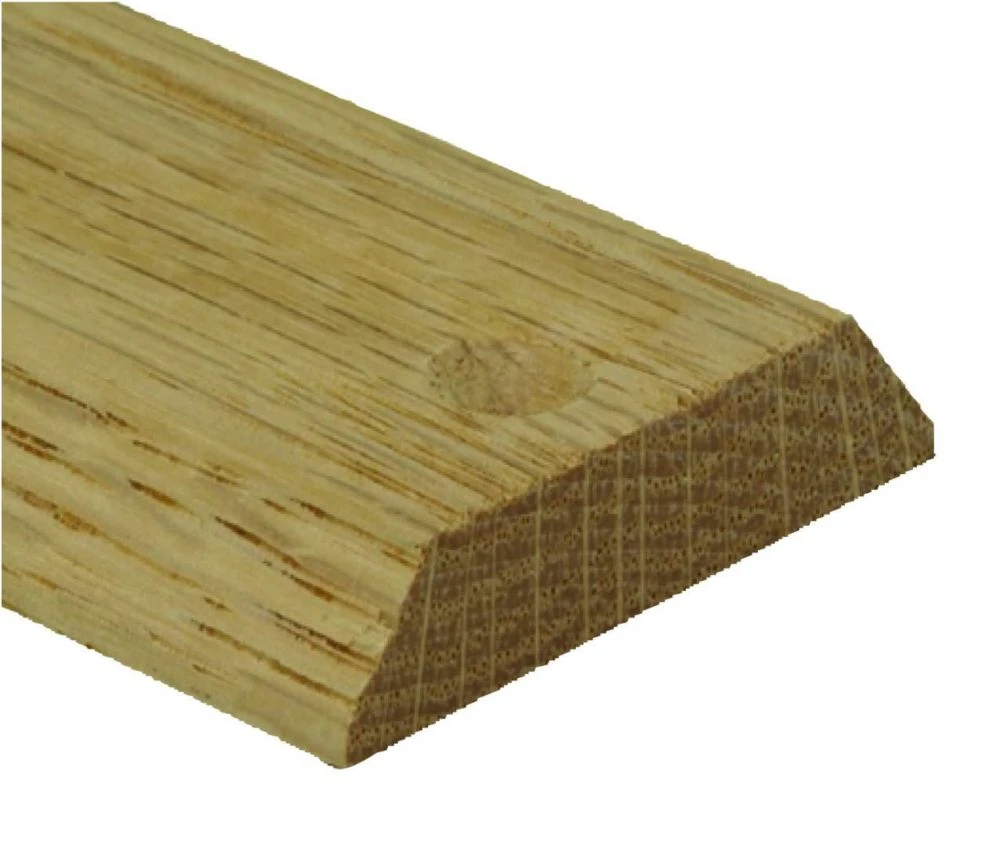 Red Oak Equalizer Binder Bar Floor Moulding, Natural Finish - 3/16 Inch Thick, 1-1/2 Inch Wide
