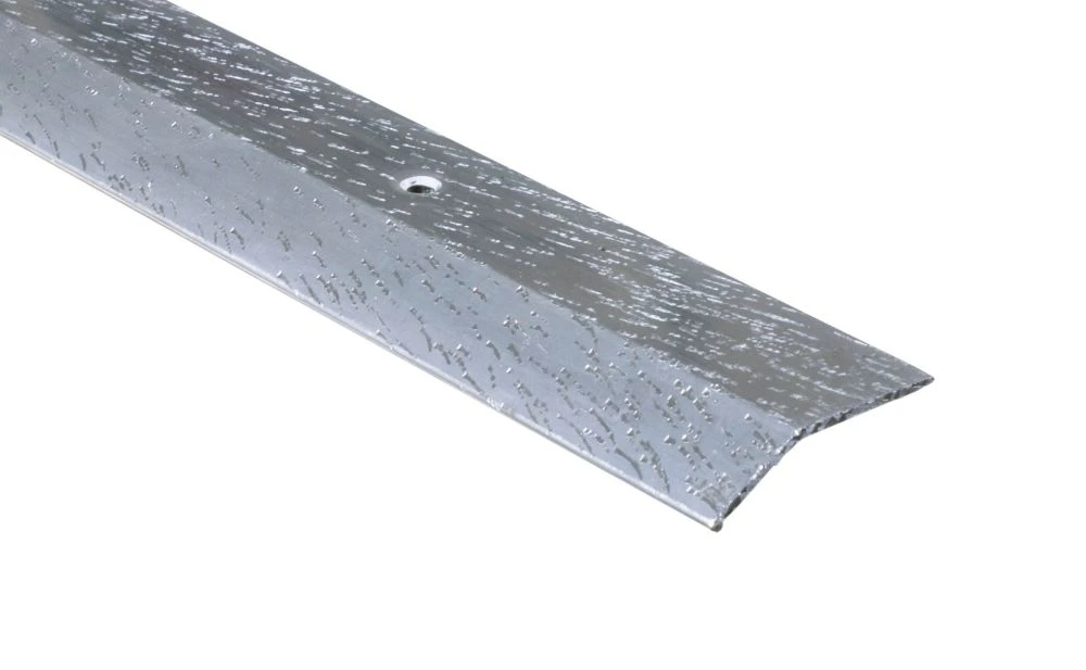 Equalizer Floor Moulding, Hammered Silver, 1-1/2 Inch X 12 Feet, Aluminum
