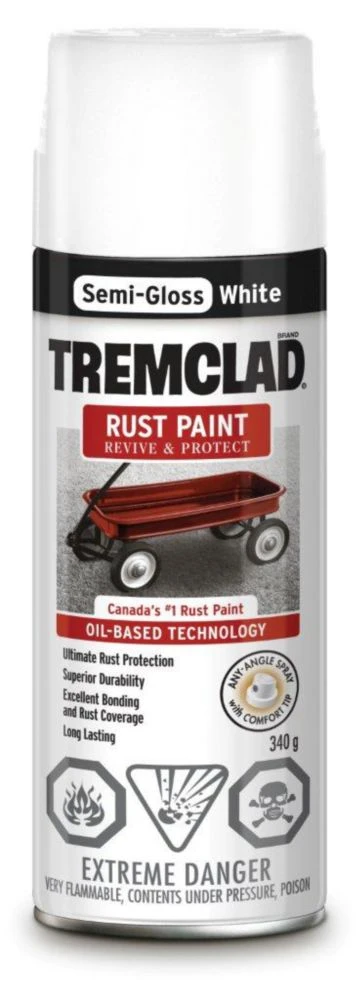 Semi Gloss White Rust Paint Spray - 340g Aerosol Can
