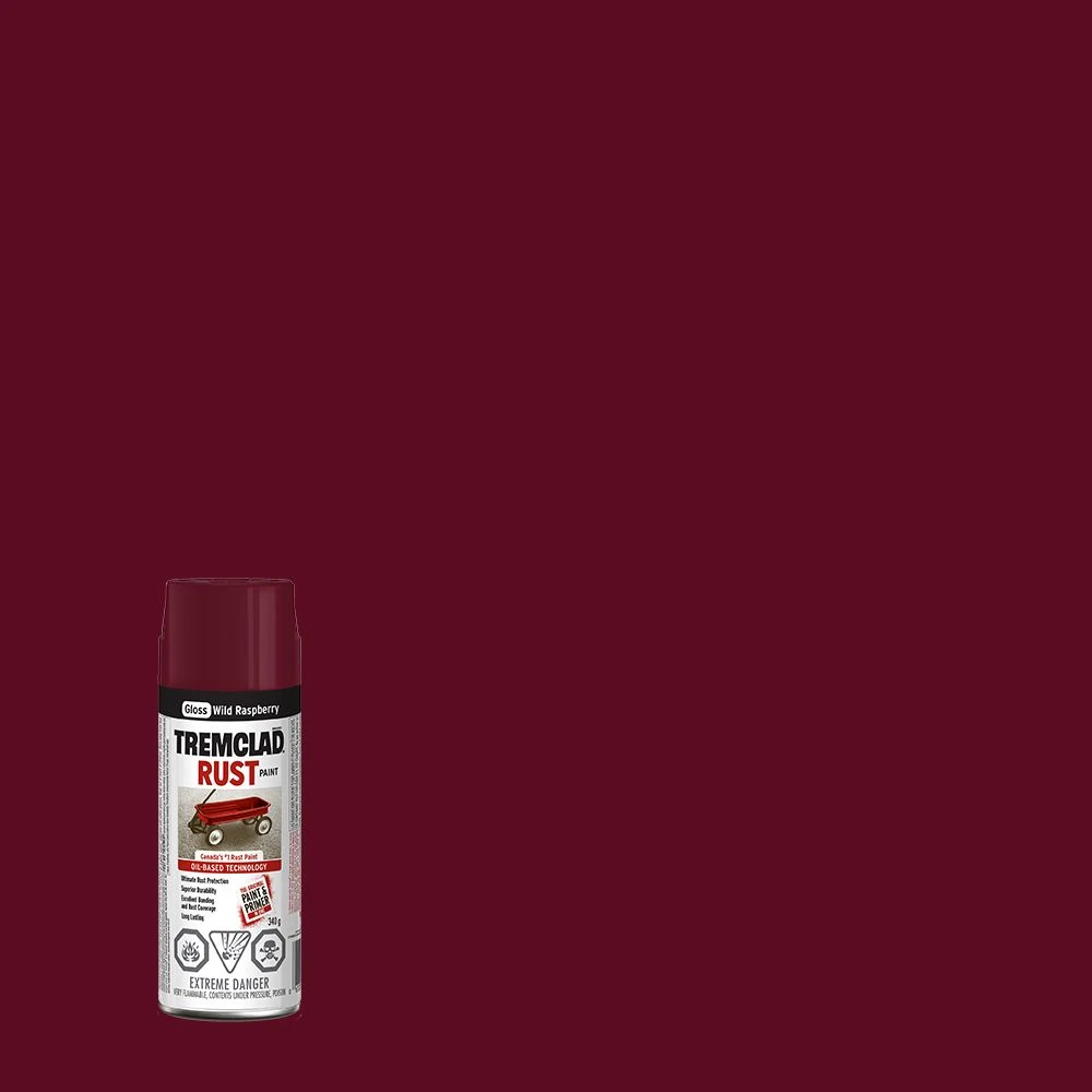 Tremclad Raspberry Rust Paint Spray - 340g Aerosol Can
