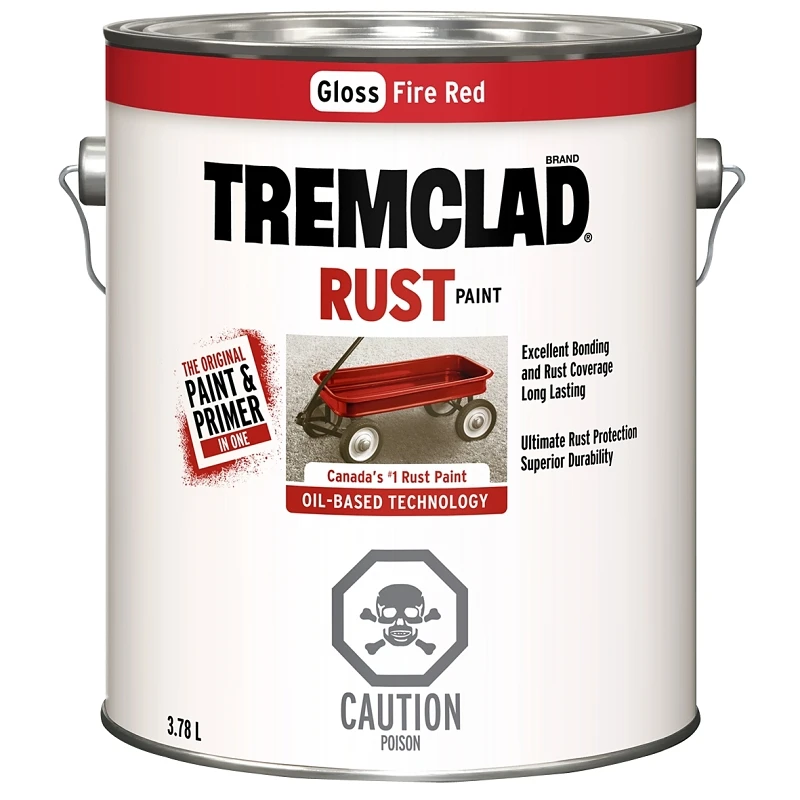 Tremclad Fire Red Oil-based Rust Paint 3.78 Liters