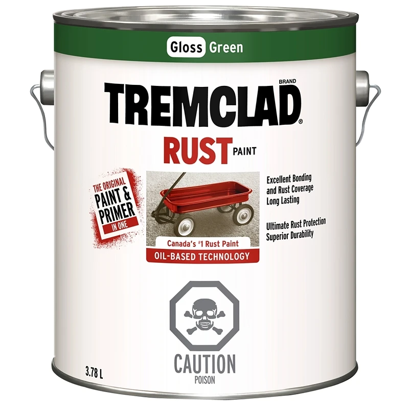 Tremclad Oil-based Rust Paint - Green 3.78 Liters For Interior And Exterior Use