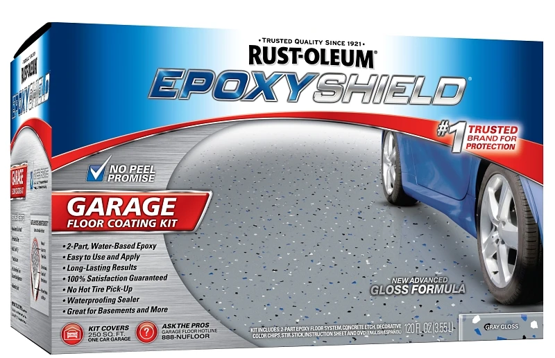 Epoxyshield Garage Floor Coating Kit - Gloss Gray - 3.78 Liters