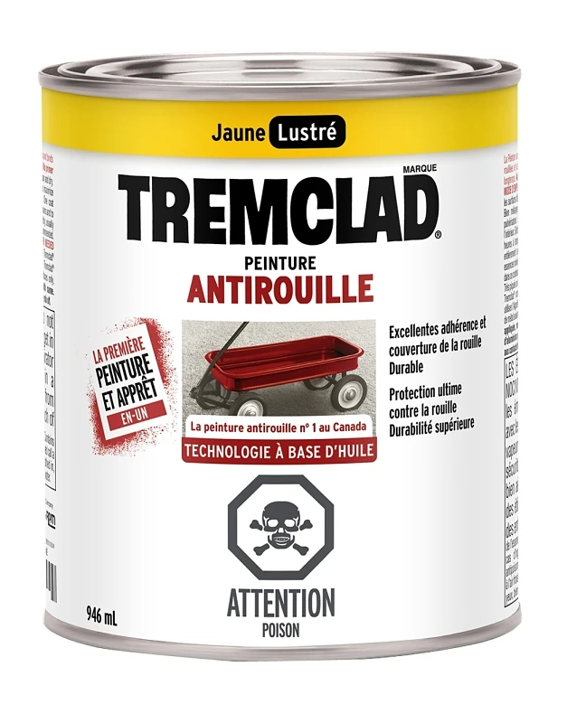 Tremclad Oil-based Rust Paint - Yellow 946 Milliliters