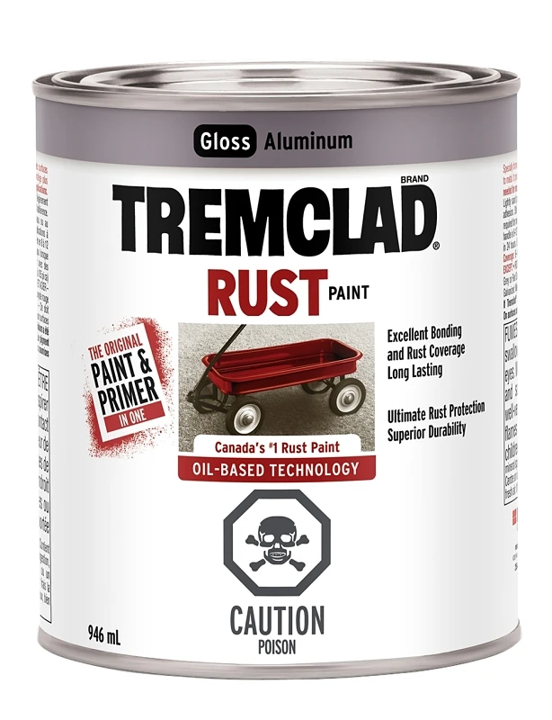 Tremclad Oil-based Rust Paint - Aluminum 946 Milliliters