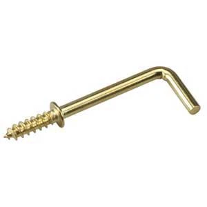 1 Inch Brass Screw Hook - Model 241br By Onward