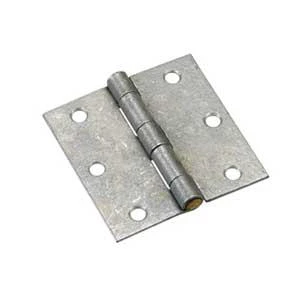 Galvanized 3 Inch Butt Hinges - 2 Pack For Durable Door Installation
