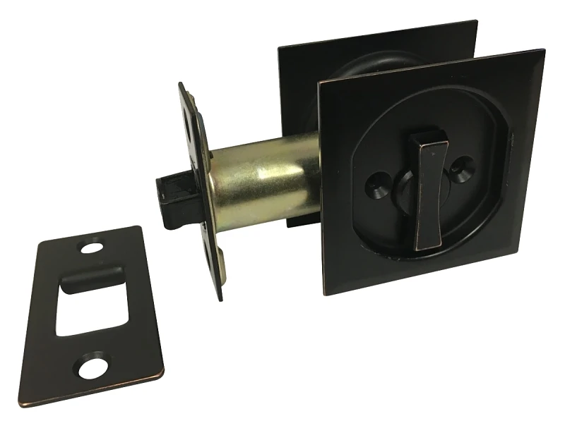 Lock Pocket Door Square Privacy Handle Oil Rubbed Bronze 17sorb42r