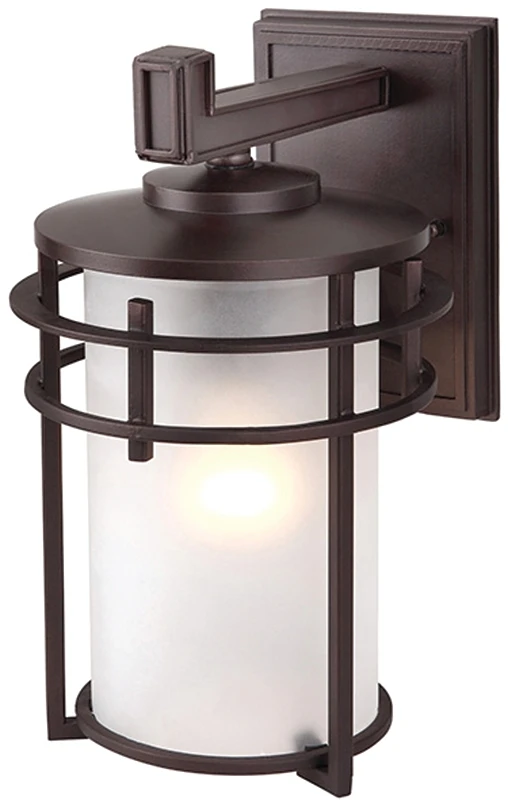 Flex Outdoor Downlight 11-1/2 Inch Oil-rubbed Bronze Finish With Frosted Glass