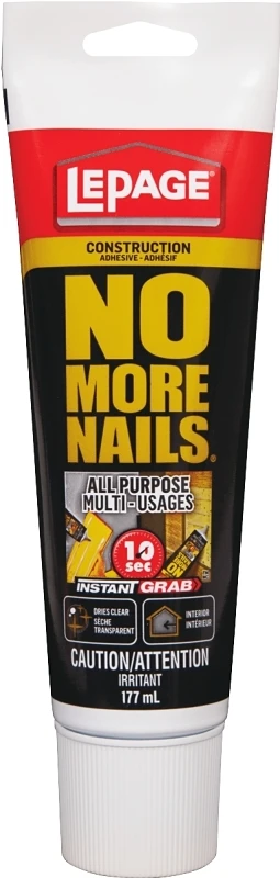 No More Nails All Purpose Clear Construction Adhesive 177ml