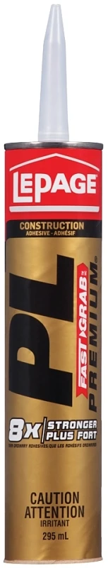 Pl Premium Advanced Construction Adhesive 295ml - Fast Grab, Moisture Curing, Grey