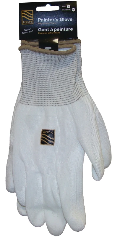 Painter's Gloves Size Xl - Nylon, White, Durable And Comfortable