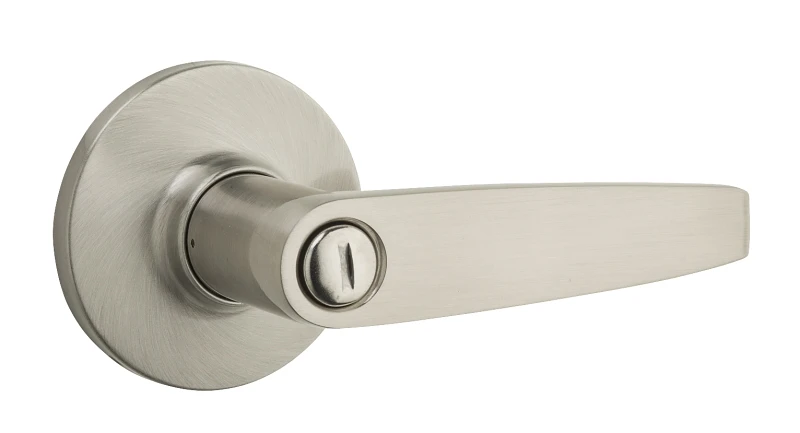 Safelock Winston Bed/bath Lever Satin Nickel Door Handle Set