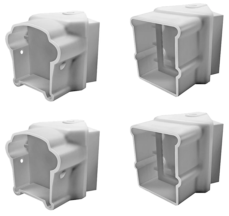Premier White Vinyl Left/right Angle Bracket Kit For Premier Series Railings